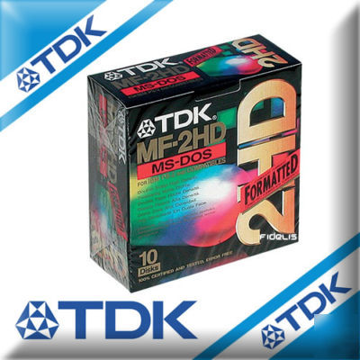 10 tdk mf-2HD floppy disk X10 3.5