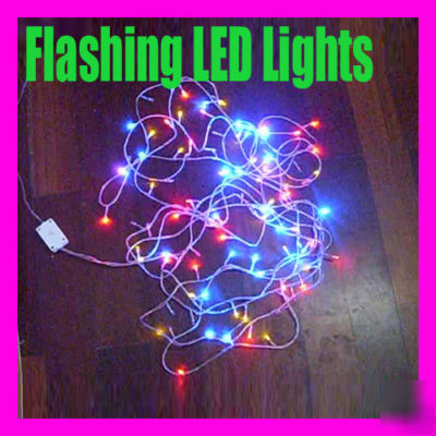 10M 100 multicolor flashing led lights xmas Q271