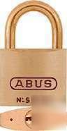 Abus padlock, 55/50 brass body and shackle