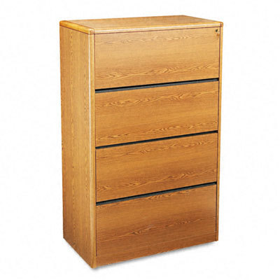 10700 series four-drawer lateral file,medium oak