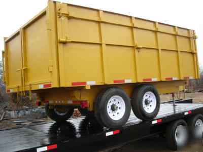 8 x 14 x 4 dump trailer 14 k bumper pull hinged side