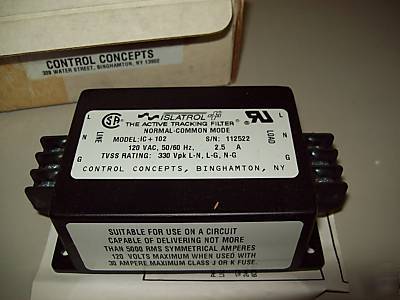 Control concepts islatroltracking filter ic + 102