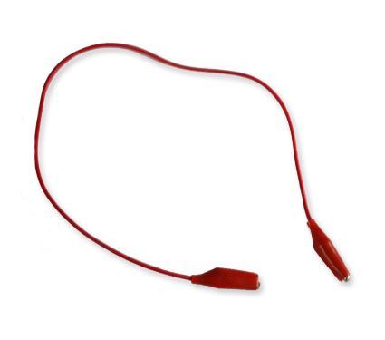 Lot of 1200 alligator cable 12'' red sheathed 1'' clips