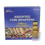 New preformed assorted coin wrappers - 216