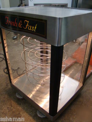 Star hfd-3 rotating 4 tier humidity pizza display warmr