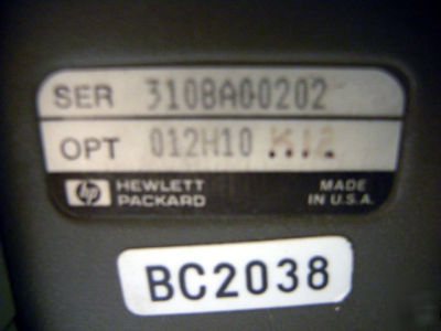 Hp 83411C lightwave receiver w/ opt 012, H12