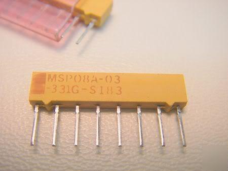 MSP08A-03-331G, resistor network, 330 ohm, 1W, 2%,100V
