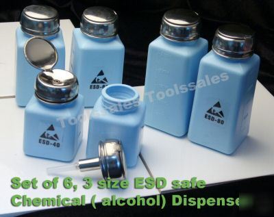 New 6 pc pcb flux cleaner alcohol chemical dispenser