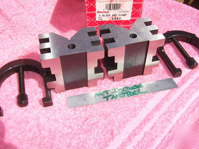 New starrett 568 v-blocks(2)w/clamps xlnt $383 when wow