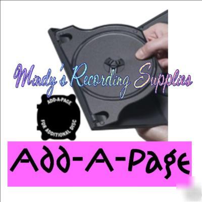 Add-a-page for alphapak dvd box hold up to 8 discs 5 pk