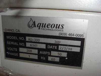 Aqueous tech. aq-300 cl pcb batch cleaner