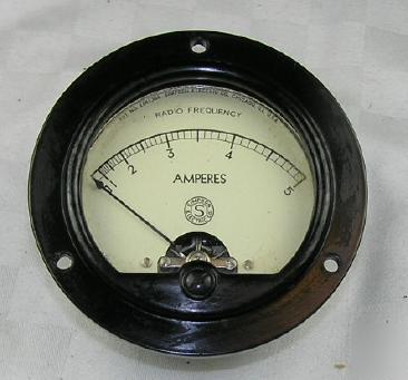 General electric ge fr amperes gauge 0-1 model 60044