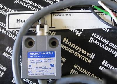 Honeywell 914CE3-3 spdt roller plunger limit switch 