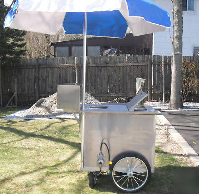 New hot dog cart --- brand --- stainless steel body