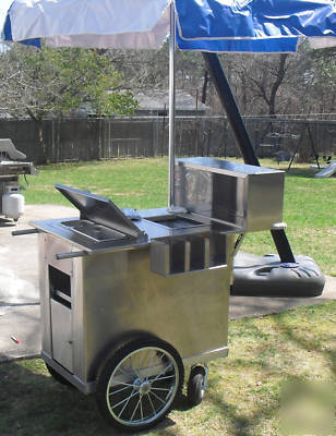 New hot dog cart --- brand --- stainless steel body