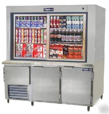 New leader refrigerated reach-in display pie case 72