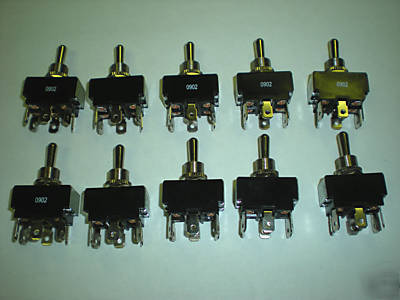 New on-off-on toggle switch, 20AMP,1-1/2HP, lot of 10, 