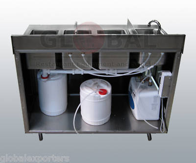 Portable 4 compartment sink / self contained/ hot water