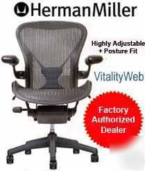 Herman miller aeron chair hematite posturefit size b
