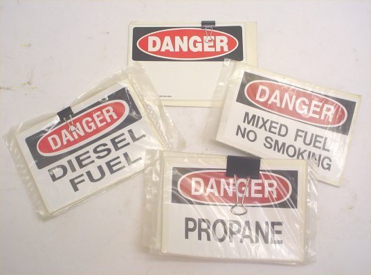 Lot emedco + danger stickers safety sticker 