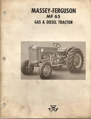 Massey-ferguson mf 65 tractor manual 1971 oper mainten