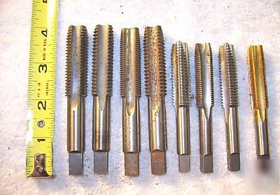 (8) 1/2-13, 5/8-18 & other taps vermont machinist tools