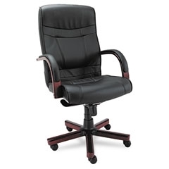 Alera madaris high back swiveltilt leather chair with