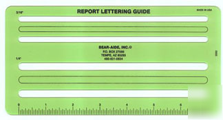 Bear-aide report lettering guide