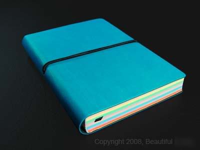 Ciak small turquoise ruled lined journal notebook multi
