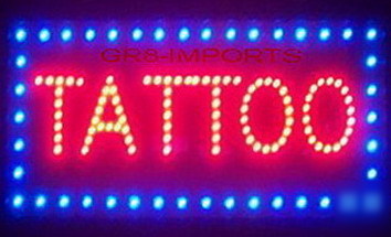 Led tattoo art sign ink artist open see video - bright