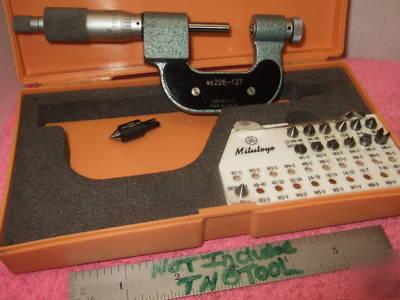 New thread micrometer mitutoyo 226-137 w/anvils ovr 800 