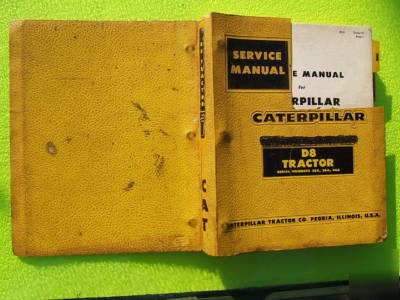 Old caterpillar service manual for a D8 tractor 