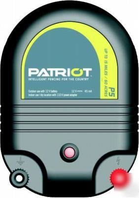 Patriot P5 electric fence charger energizer 15 mile/.5J