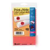 Avery-dennison neon red removable labels |1 pack|