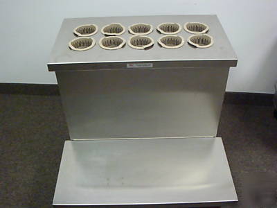 Commercial tray stand w/ silverware dispenser