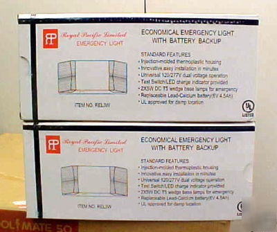 New 2 lot rp dual emergency lights with battery backup 