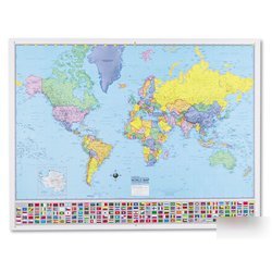 New hammond deluxe laminated rolled political world ...