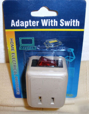 Outlet adapter, turn on/off w/ toggle no need to unplug