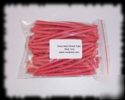 Red heat shrink tube (5M/pack) - 3MM diameter fs