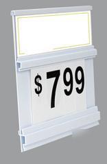 Spiral price sign holder sidekick retail display board