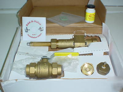 Brass ball valve plumbing 1-1/2