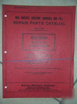 1953 austin western master 99 grader parts catalog v