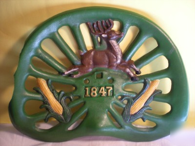 Antique john deere cast iron seat 1847, tractor seat