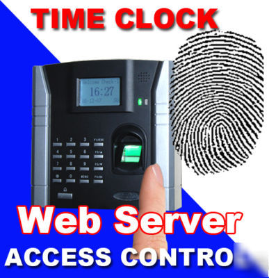 Fingerprint access control + time clock rfid webserver