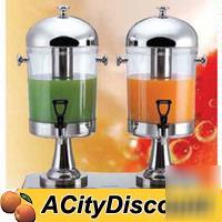 Fma 16 quart juice dispenser ice cooled double tank