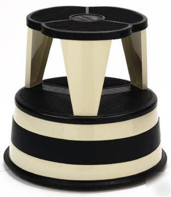 New beige rolling kik step stools - factory direct