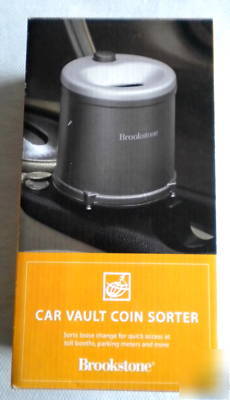 New brookstone car vault coin sorter battery operated 