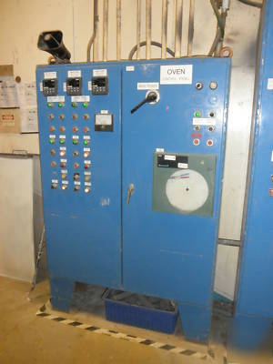 Powder coating oven, dry-off and powder cure, large