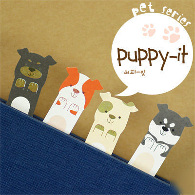 Puppy-it pointer memo sticker pad puppy dog 80SHEETS