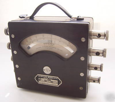Vintage old western electro mechanical amperes gauge 